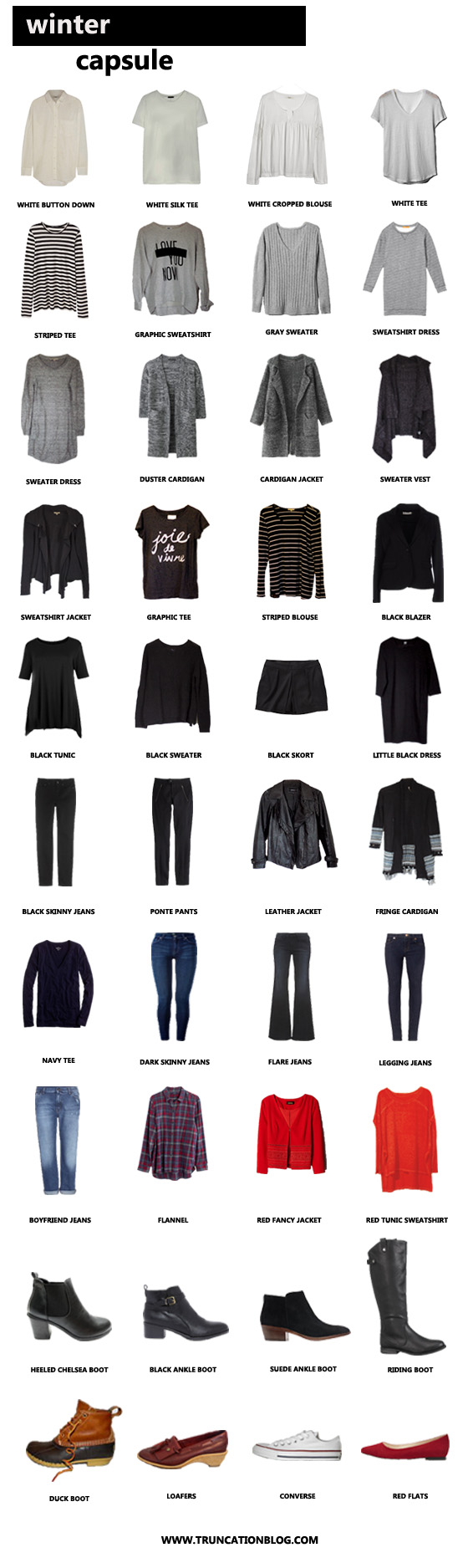 Karin Rambo of truncationblog.com shares her 2015 Winter Capsule Wardrobe
