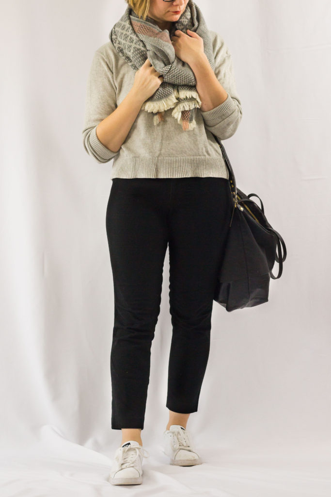 Cropped Sweater and Black Pants-1