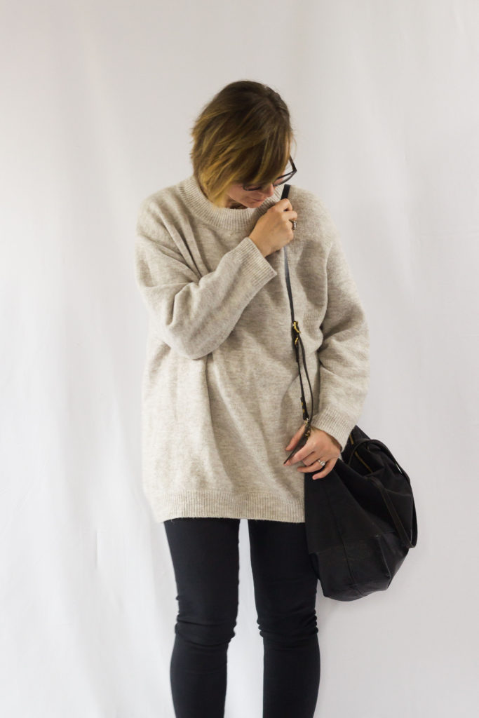 Oversized Sweater and Lace Up Boots-1