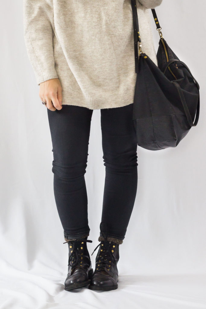 Oversized Sweater and Lace Up Boots-3 Oversized Sweater and Lace Up Boots-1