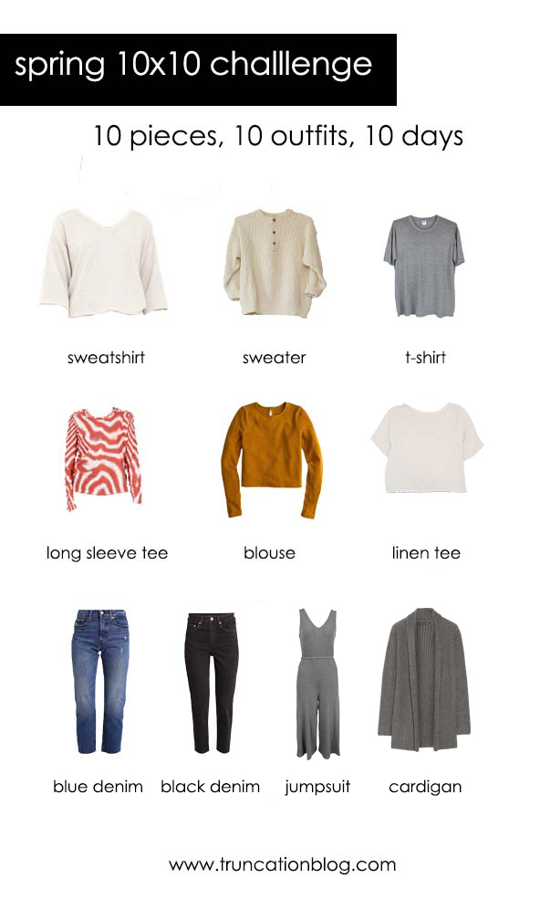 Spring 10×10 Challenge Clothing Picks
