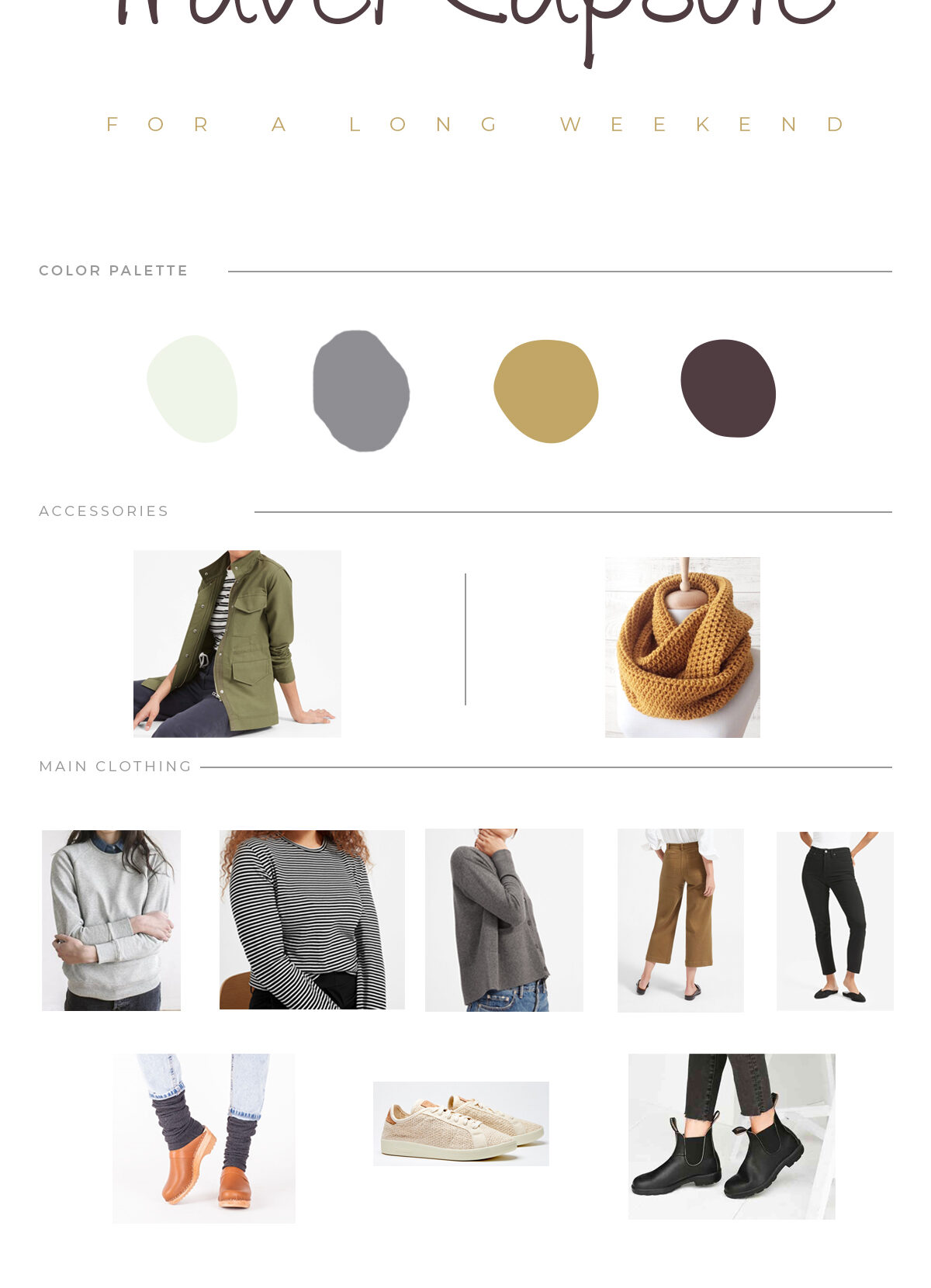 Packing for a Long Weekend + Outfit Combos