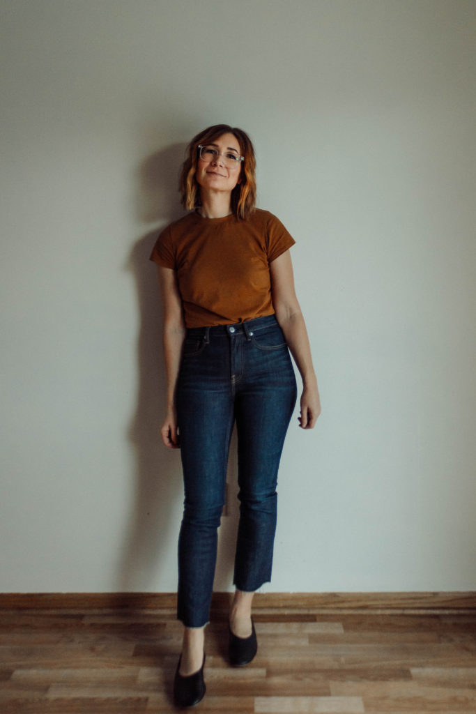 Everlane Denim, Everlane Denim Review, Dark Wash Jeans, Kick Crop Jeans, High Waisted Jeans