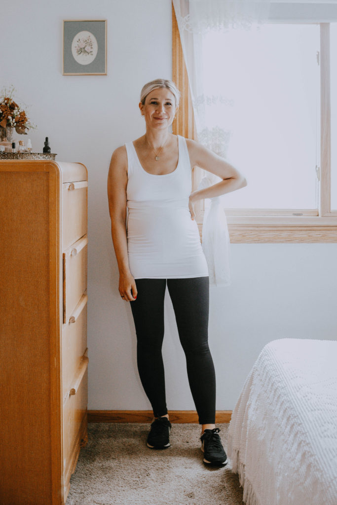 Storq Maternity Haul/Try On: maternity tank top and maternity leggings