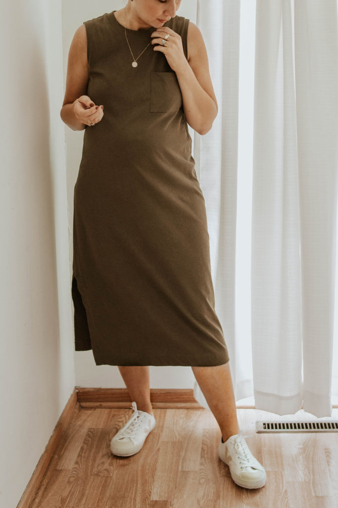 Tank Dress and Sneakers