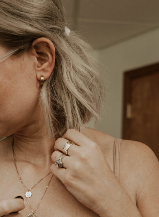 30 Days of Summer Style Day 8: Gold Ring and Hoop Earrings