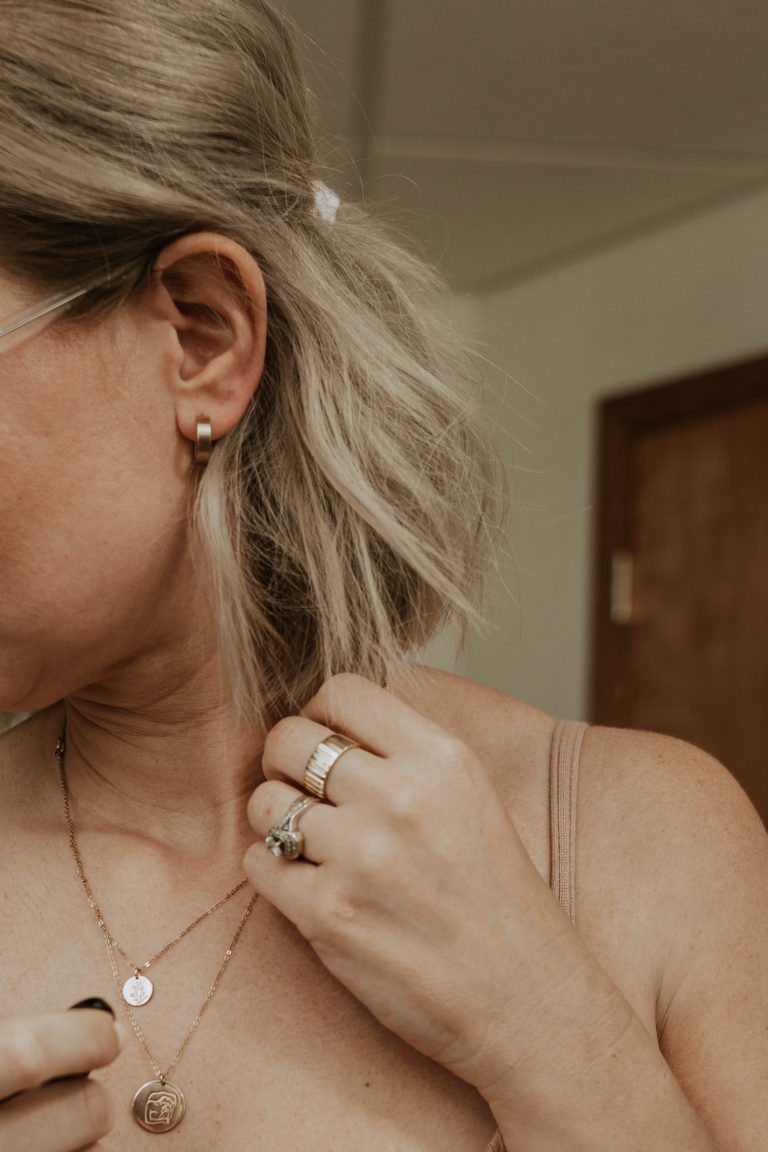 30 Days of Summer Style Day 8: Gold Ring and Hoop Earrings