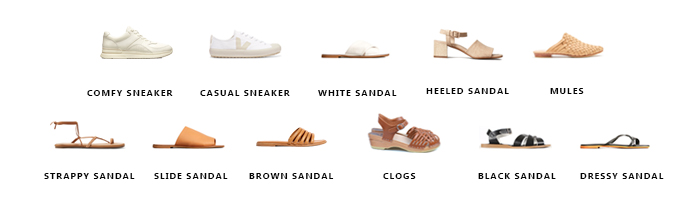 Summer Capsule Wardrobe Shoes