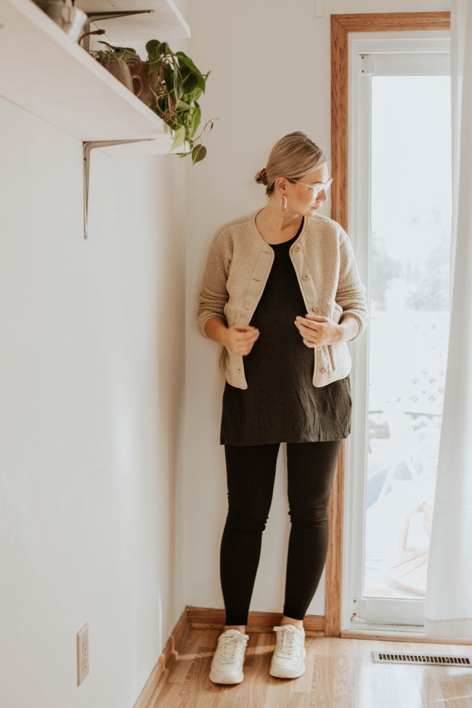 fleece jacket, fall fleece, fleece jacket outfit, neutral fleece, everlane fleece