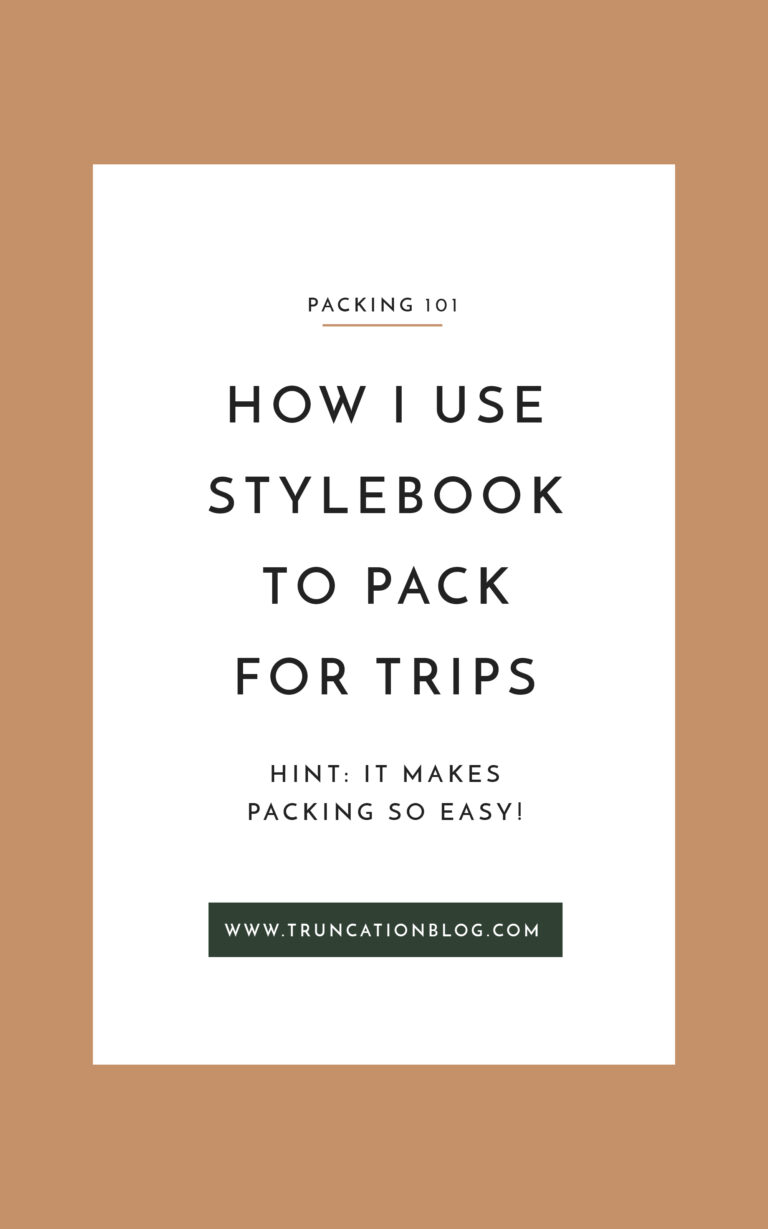 How I use stylebook to pack for trips