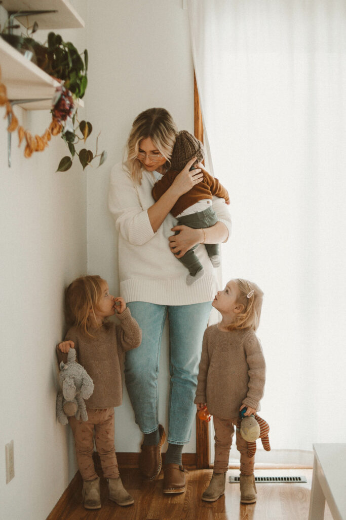 Real Winter Outfits Day 4: Changing things Up, Everlane Link Stitch Sweater, Vintage Denim, Old Navy Denim, Troentorp Clogs