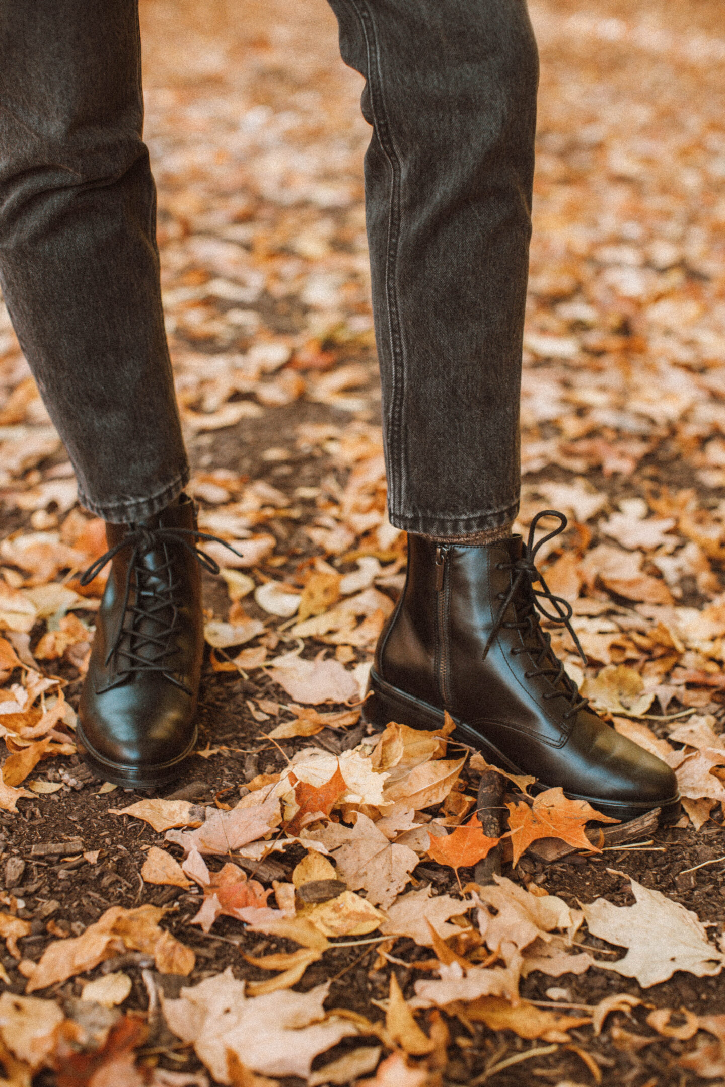 dark red leather ankle boots