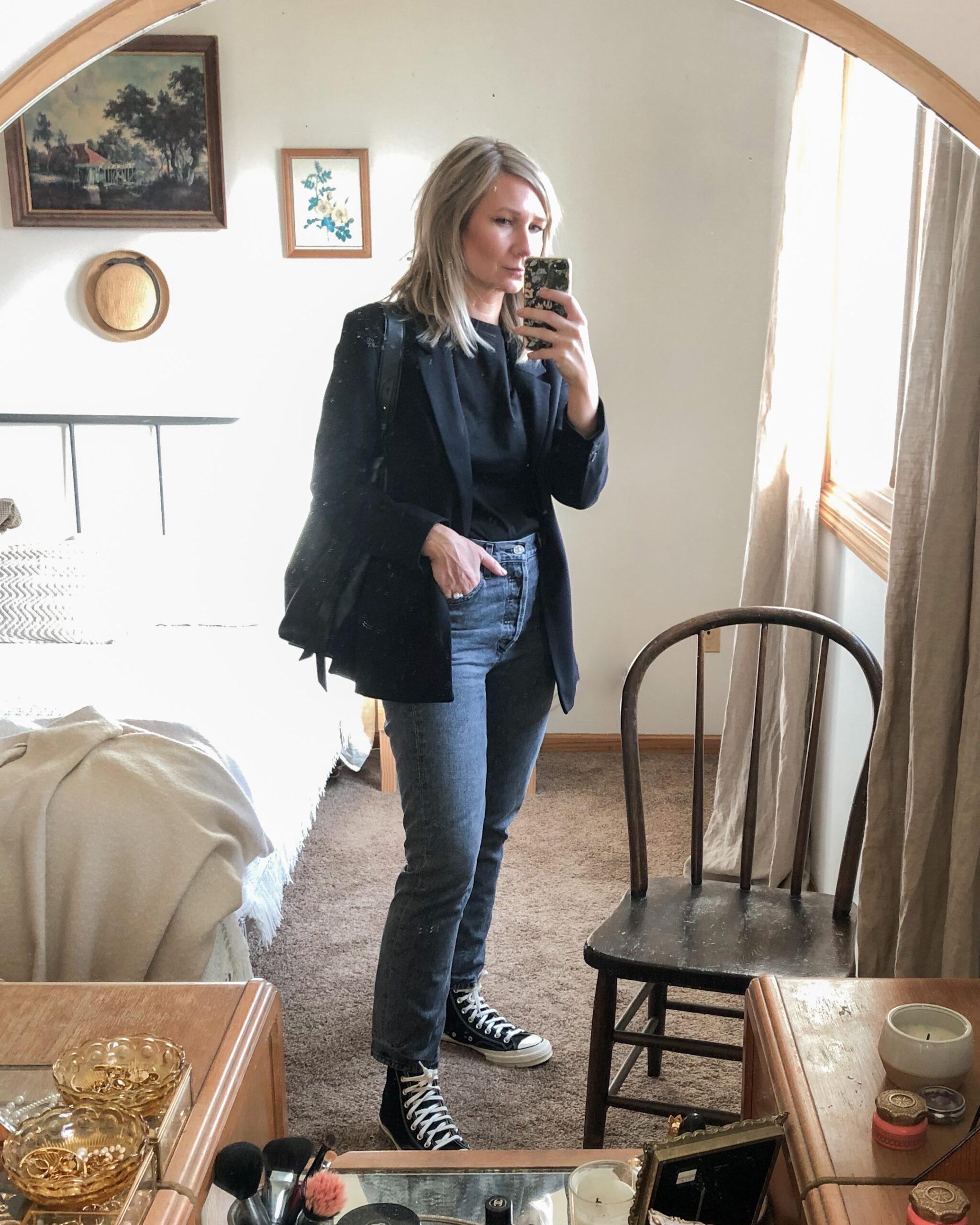 Blazer and Converse