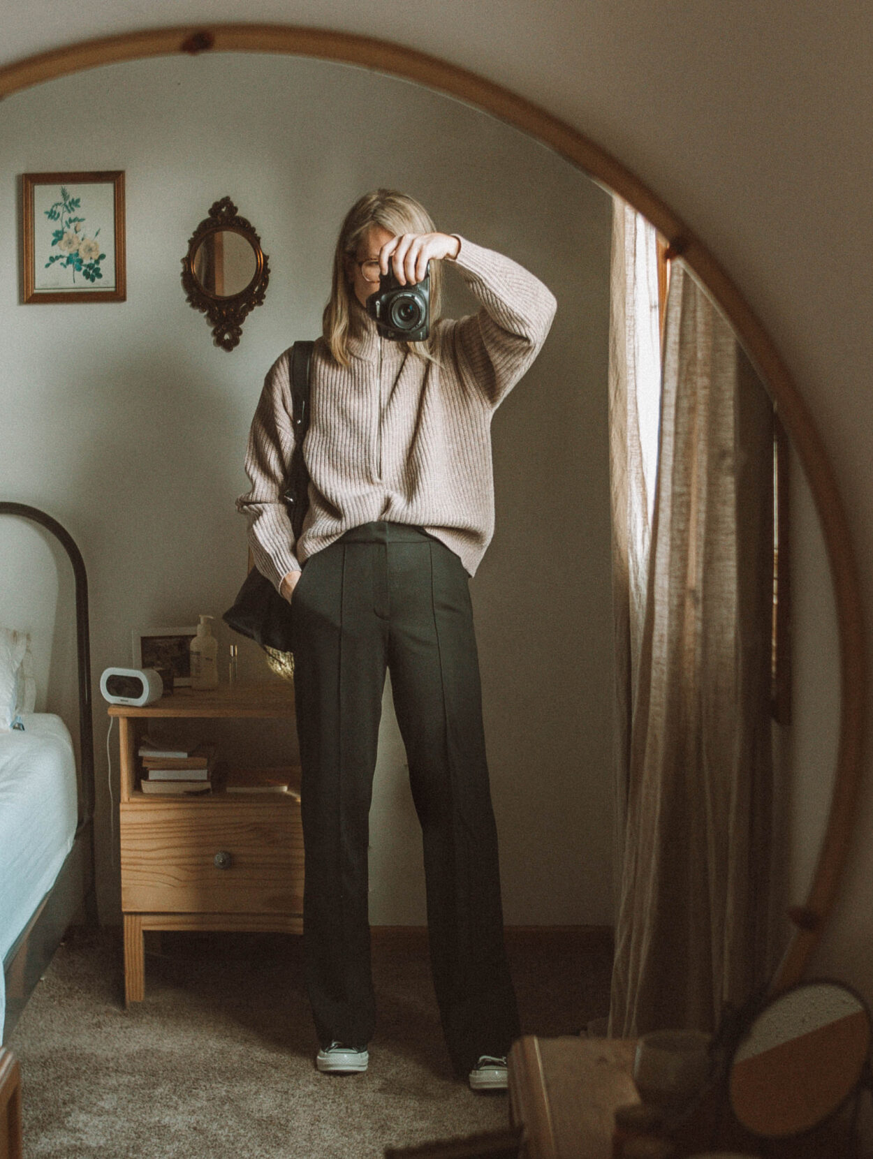 merino half zip sweater