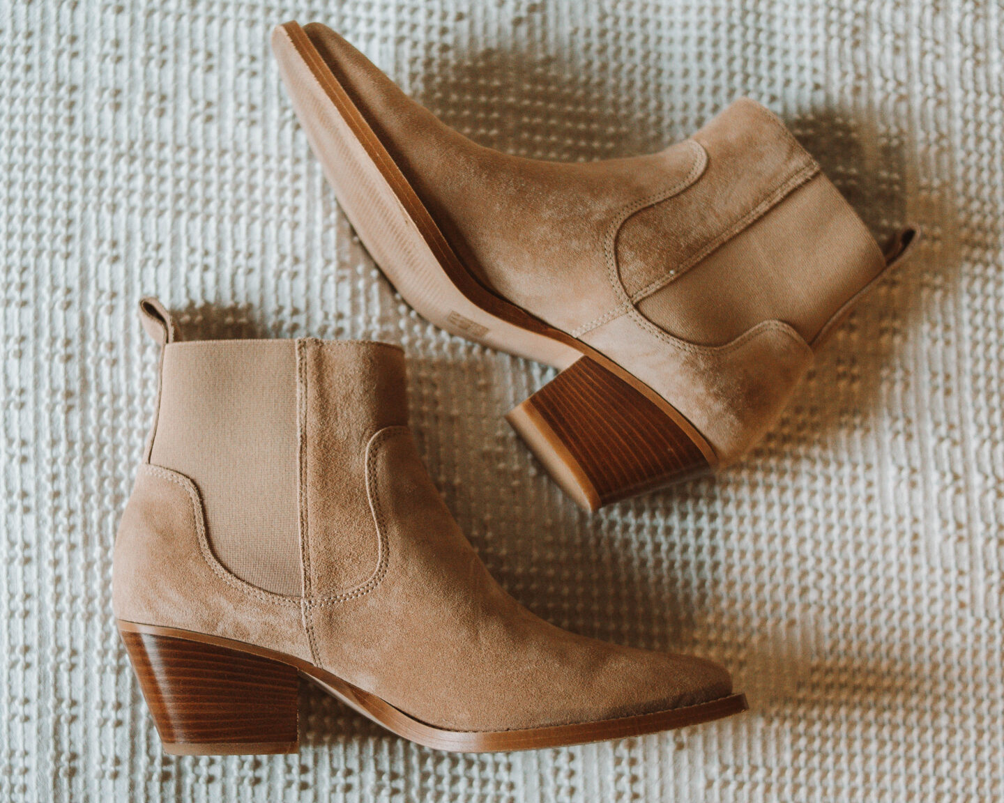 Everlane Western Boot Taupe Suede Booties