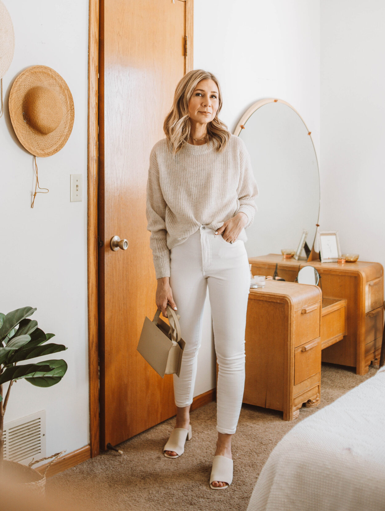 Styling Everlane Basics:  Winter to Spring Transitional Outfits