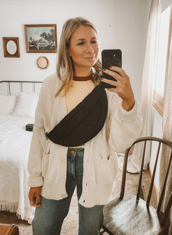 fanny pack review, everlane woven crossbody