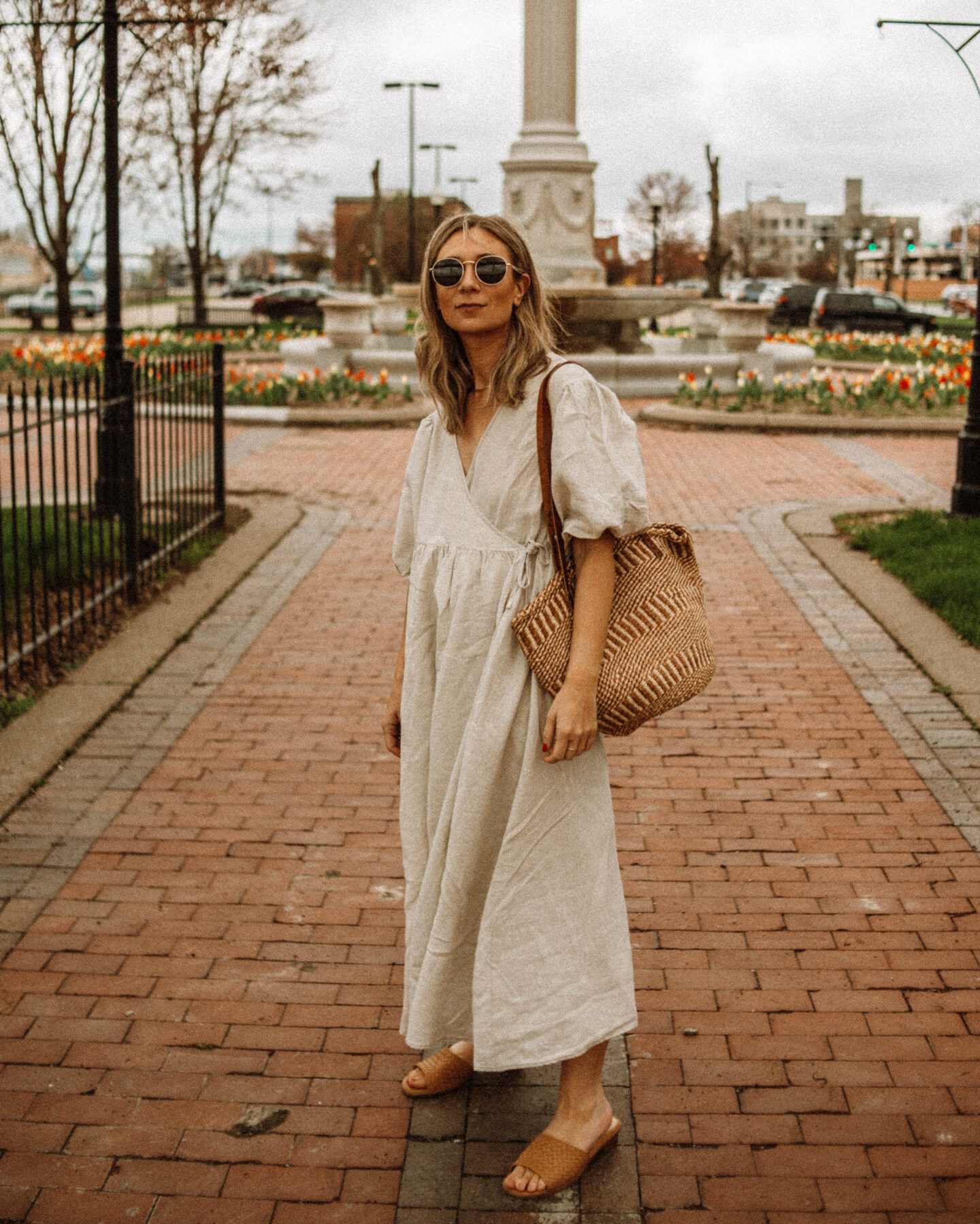 My Favorite Summer Dresses + How I'm Styling Them, linen dress, puff sleeve dress