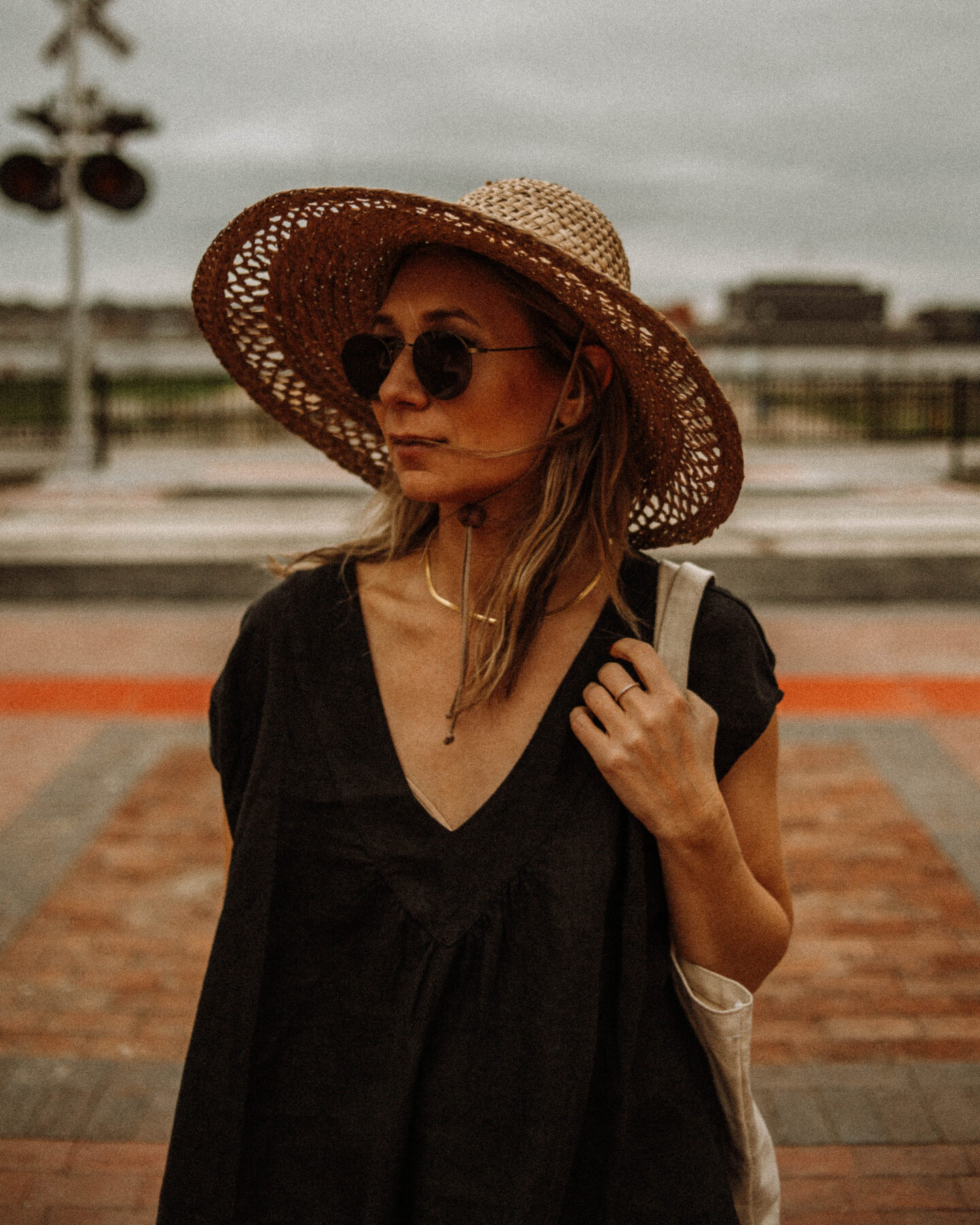 My Favorite Summer Dresses + How I'm Styling Them, Straw hat with chin strap