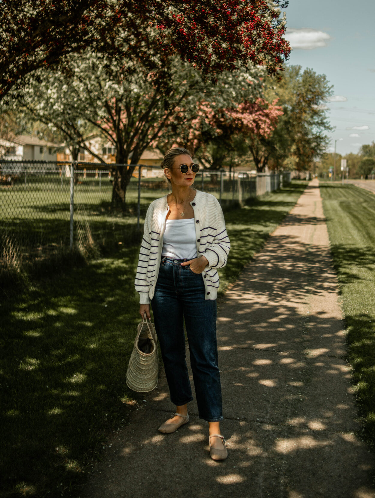 A Very French Inspired Outfit with Breton Stripes and Levis