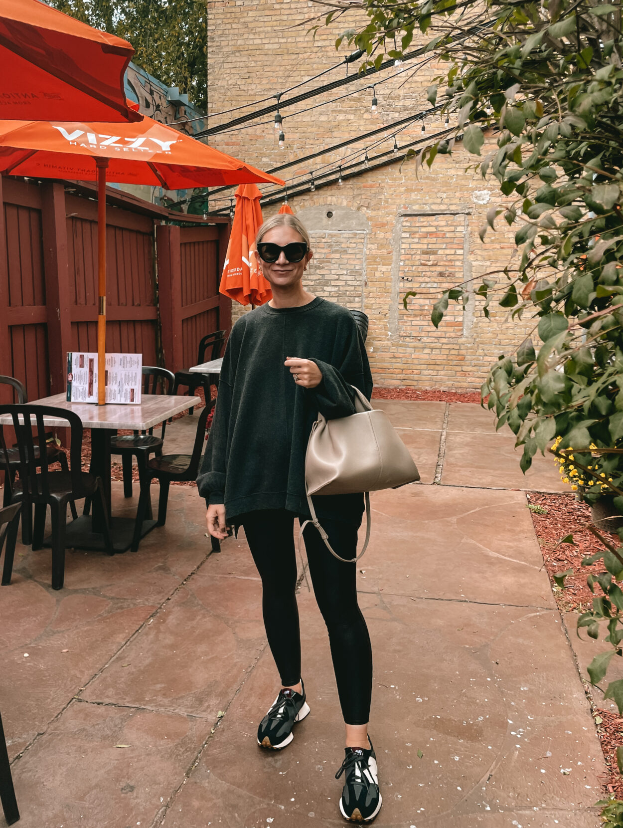 The Faux Leather Legging: Fall Capsule Wardrobe ’21 Outfit 5