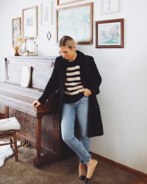 Winter Capsule Wardrobe Outfit No. 16: Simple Breton Stripes