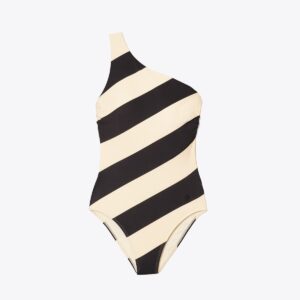 Tory Burch Printed One Shoulder Swimsuit