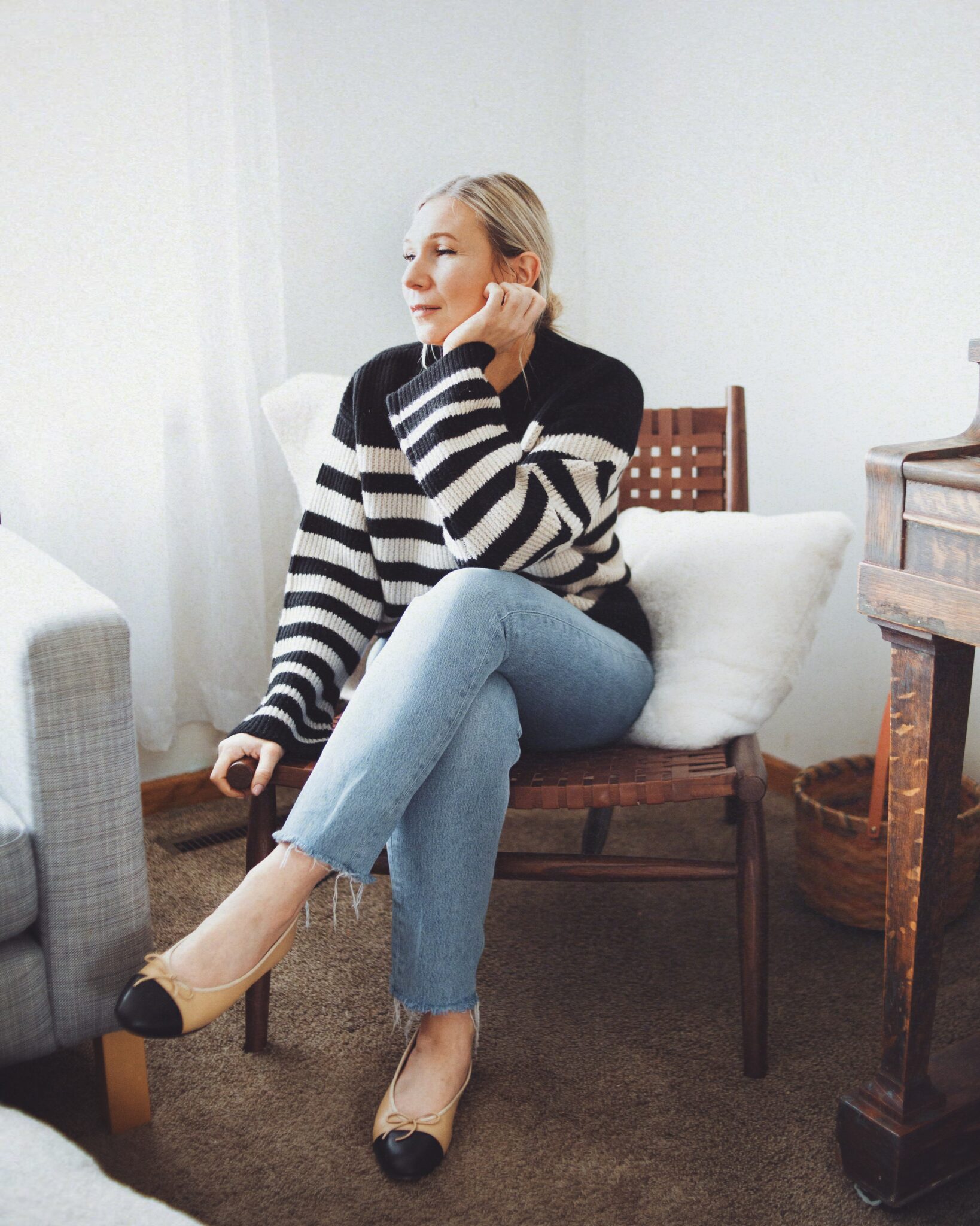 Winter Capsule Wardrobe Outfit No. 16: Simple Breton Stripes