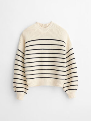 Alex Mills Button Back Breton Stripe Sweater