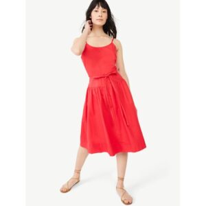 Free Assembly Women’s Strappy Tiered Midi Dress