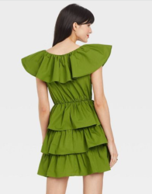 Target Flutter Short Sleeve Multi-Tiered Dress
