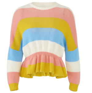 Red Valentino Pastel Striped Sweater