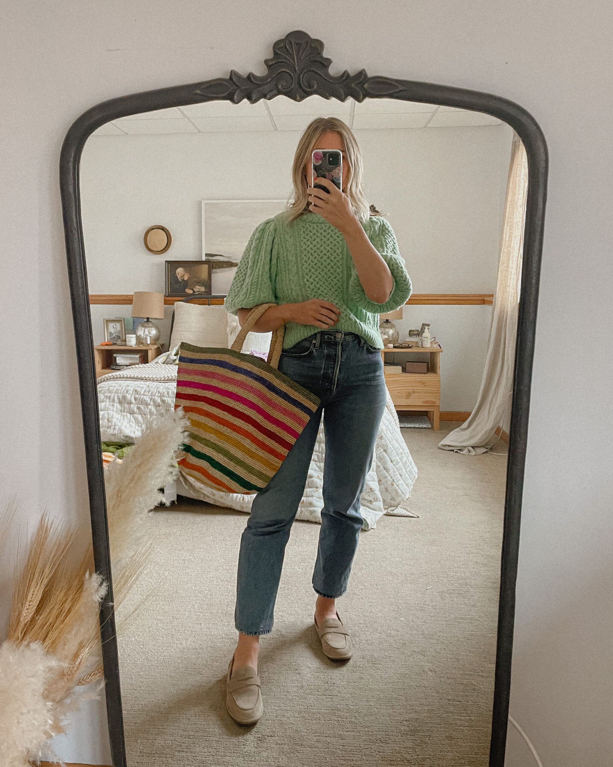 Mint Green Puffed Sleeves