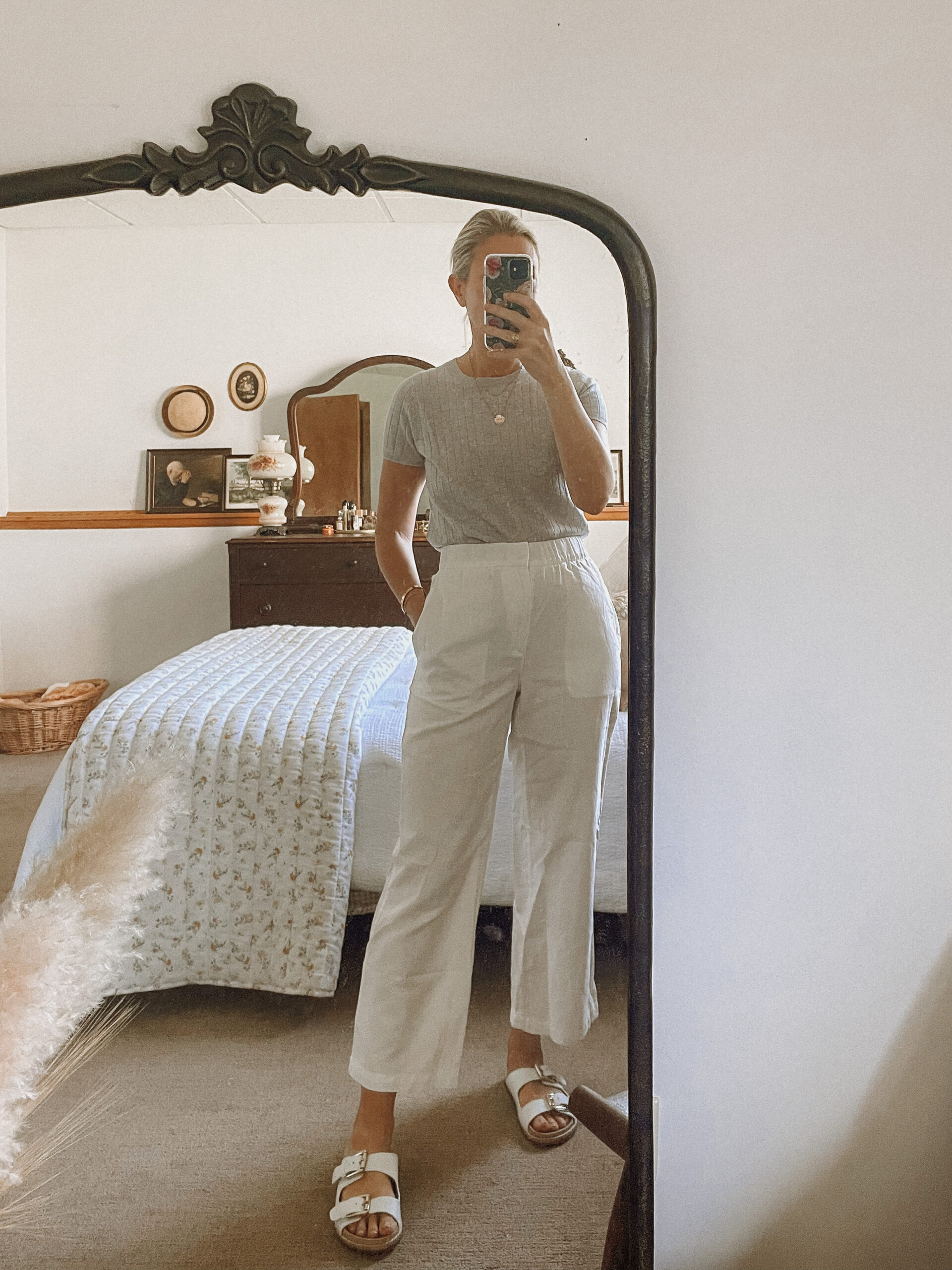 Gray and White