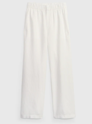 Gap Linen-Cotton Wide Leg Pull on Pant