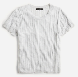 J. Crew Silk Cashmere Cropped T-Shirt