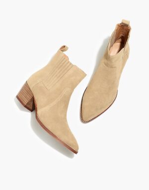 Madewell Western Ankle Boot in Suede