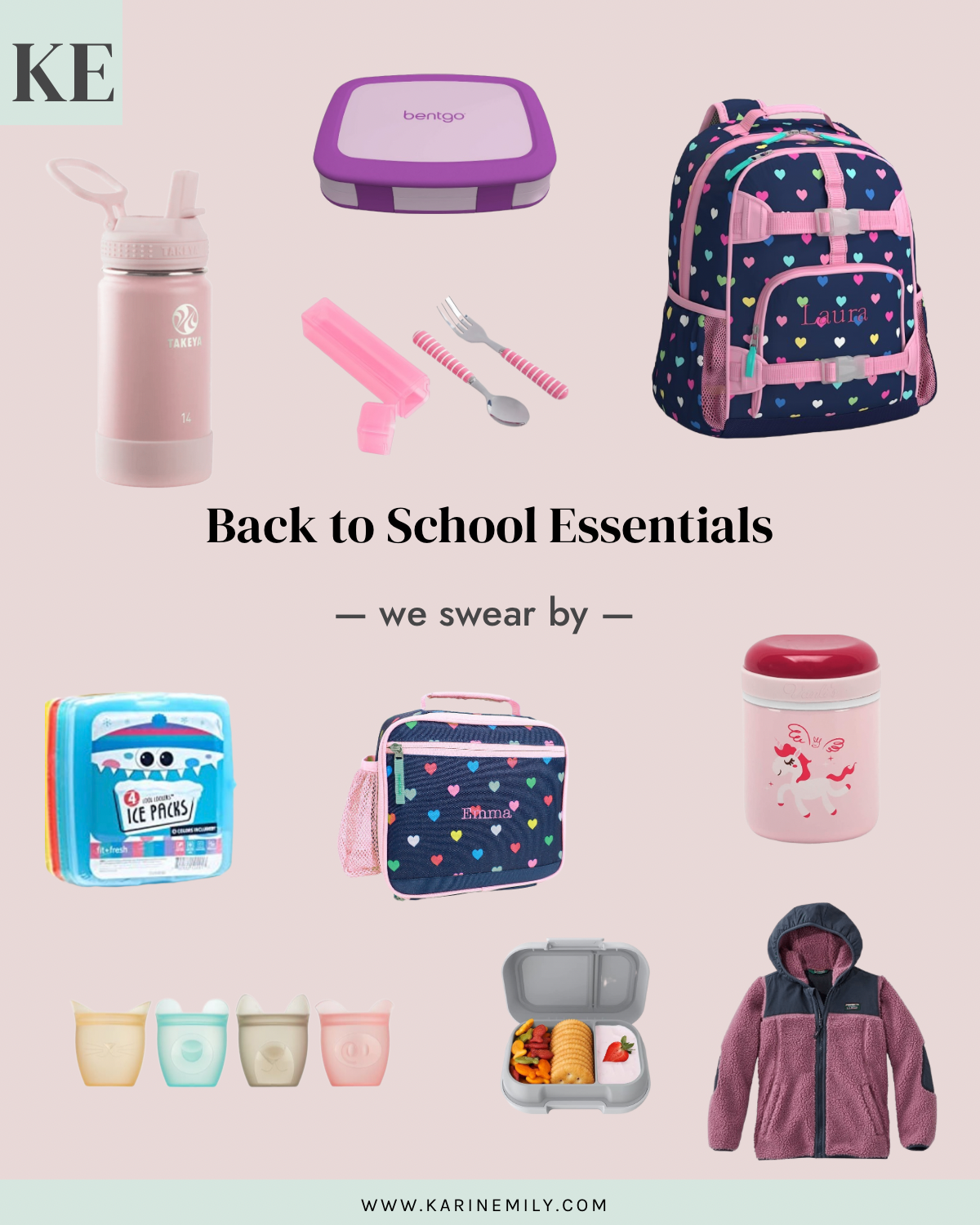 A collage of the best back to school kid's gear we swear by