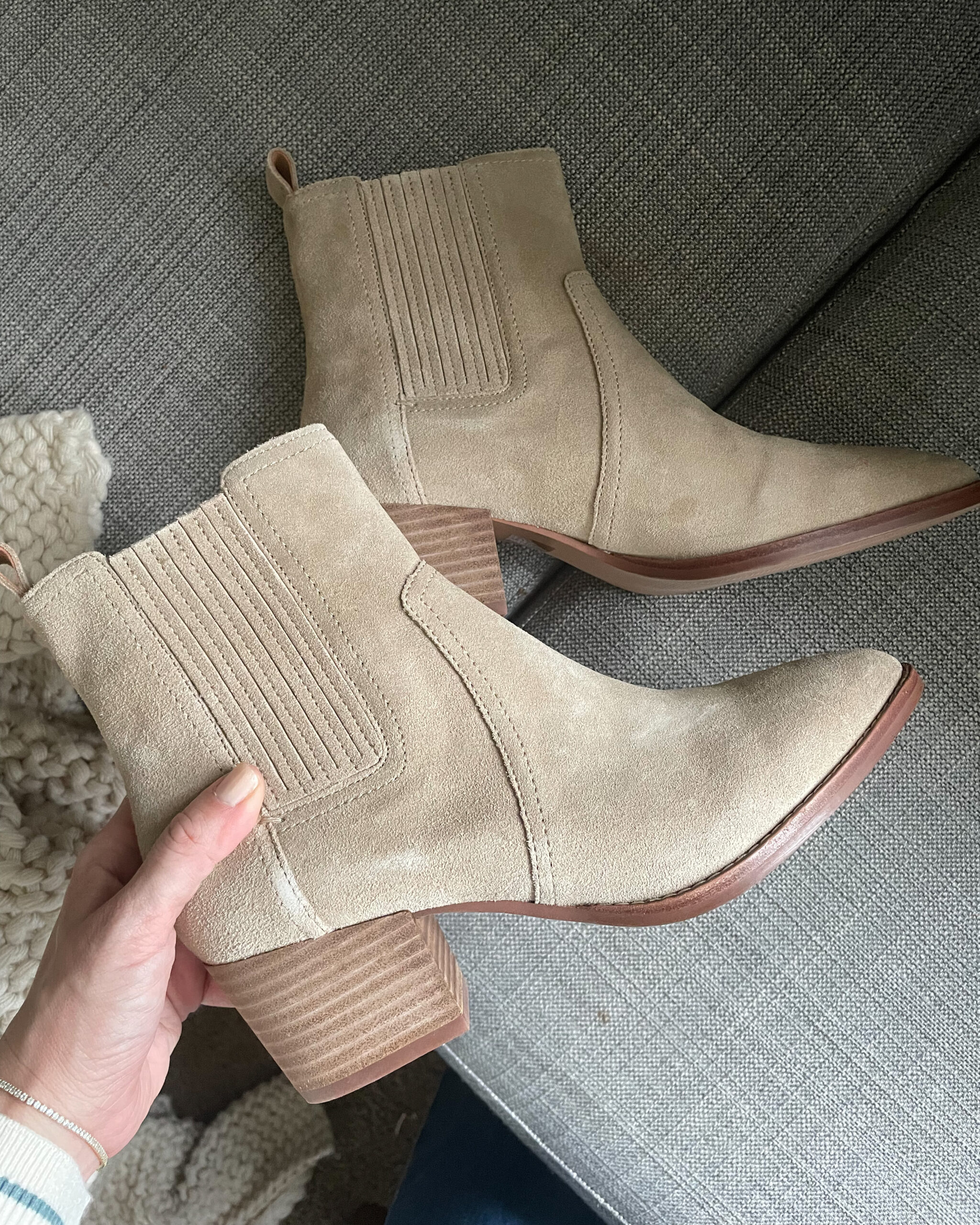 Suede booties from Madewell