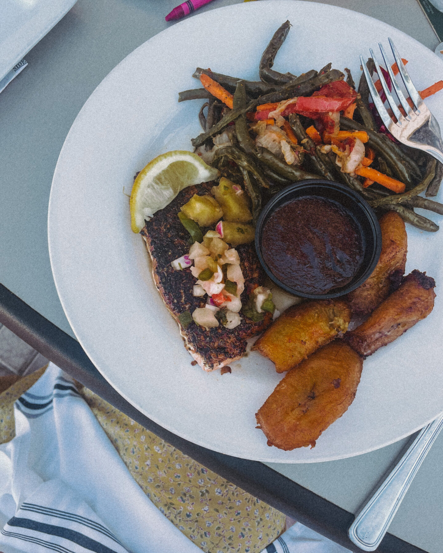 A plate of seafood