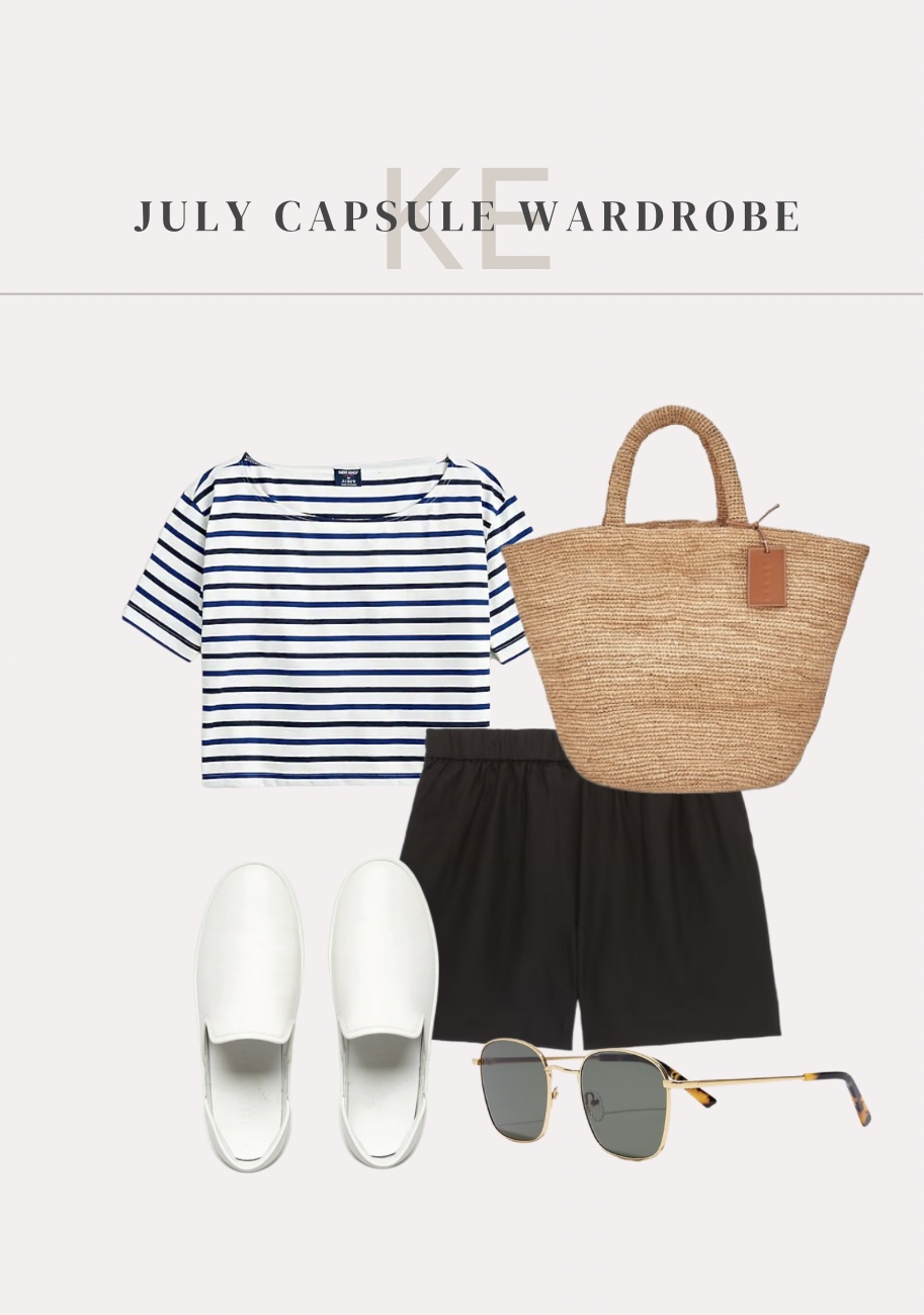 An outfit idea from my July capsule wardrobe