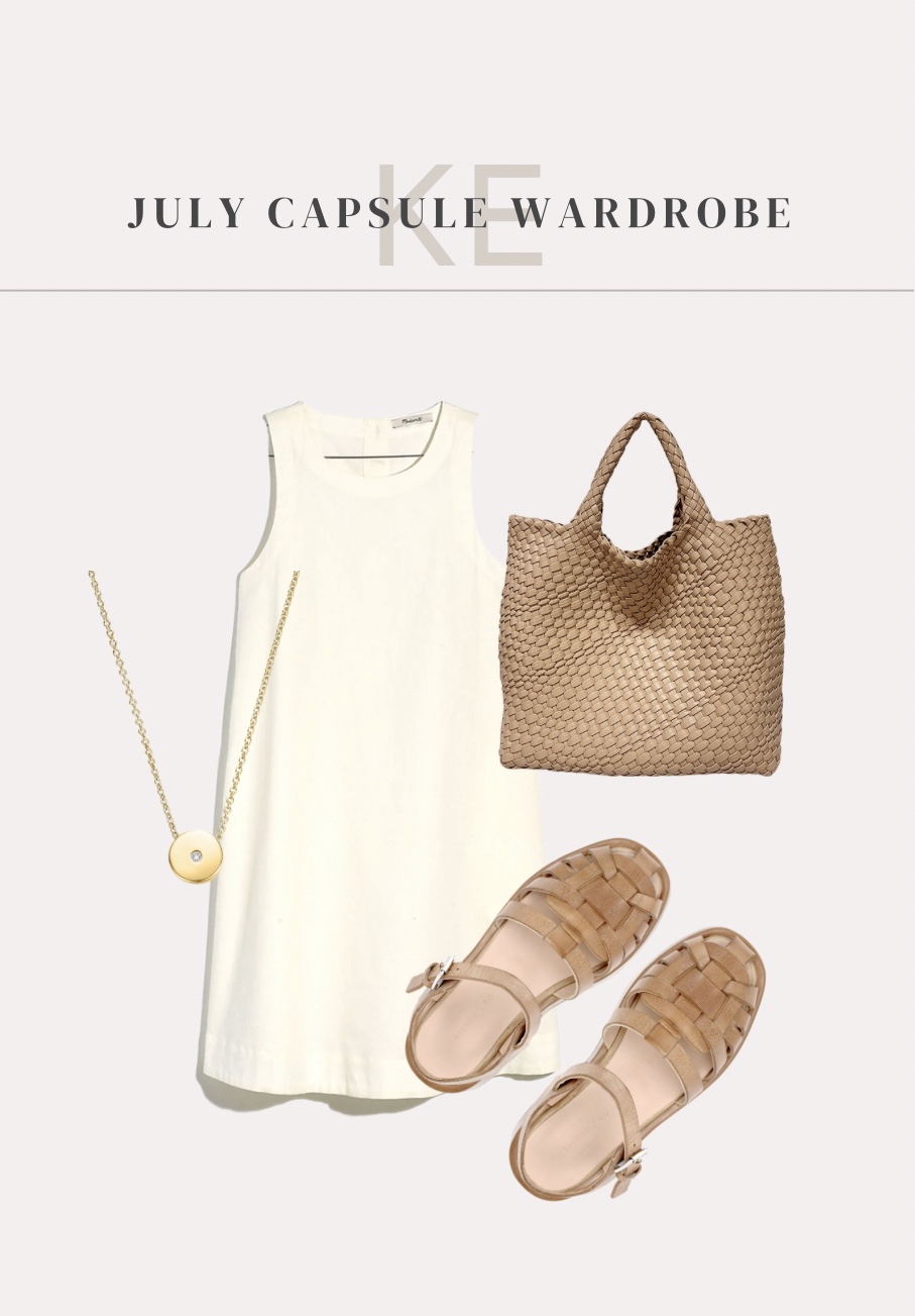 An outfit idea from my July capsule wardrobe