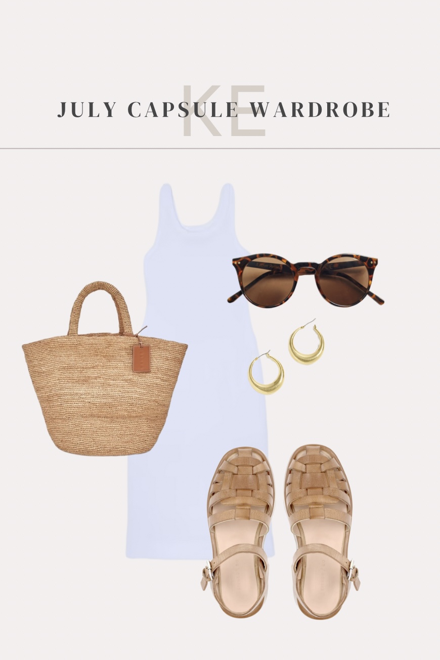 An outfit idea from my July capsule wardrobe