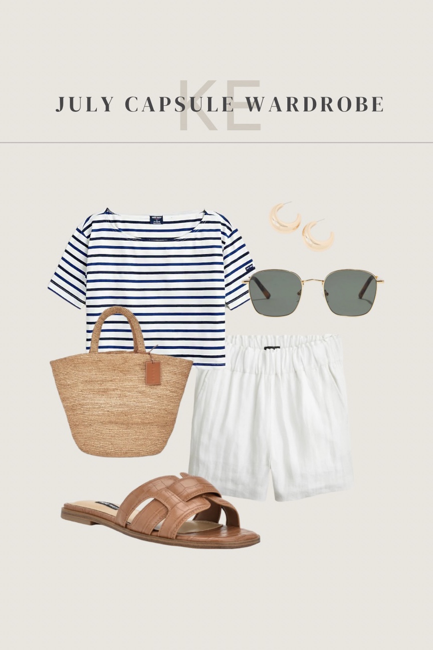 An outfit idea from my July capsule wardrobe