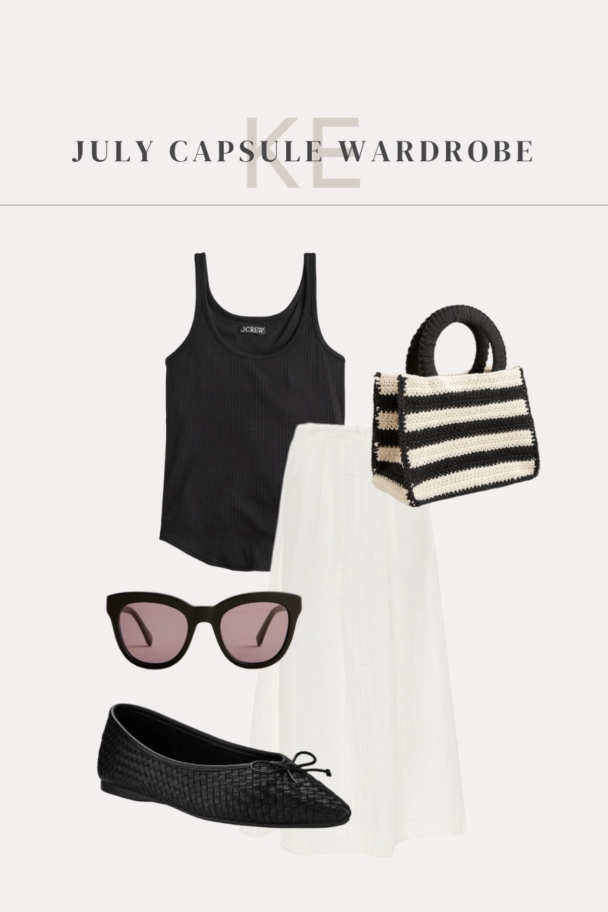 An outfit idea from my July capsule wardrobe