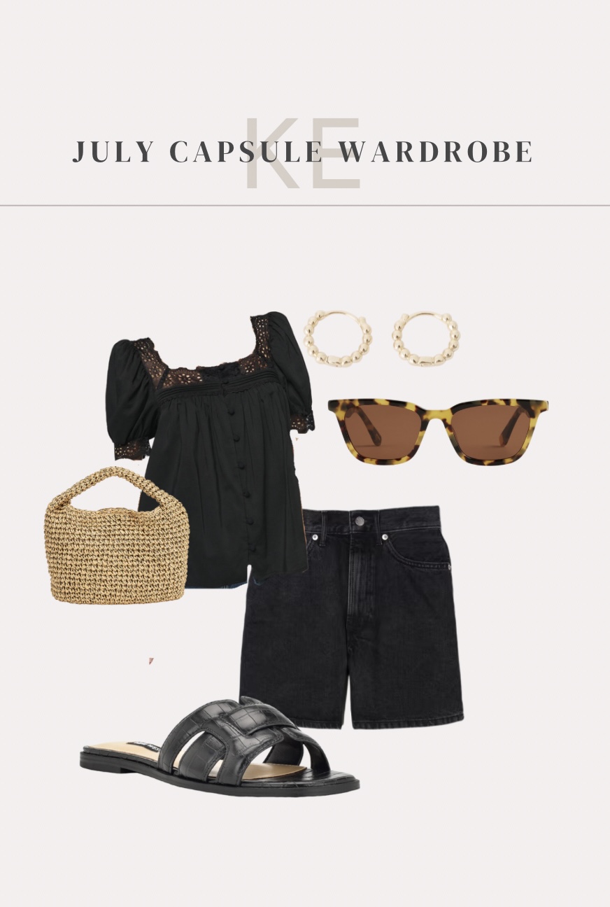 An outfit idea from my July capsule wardrobe