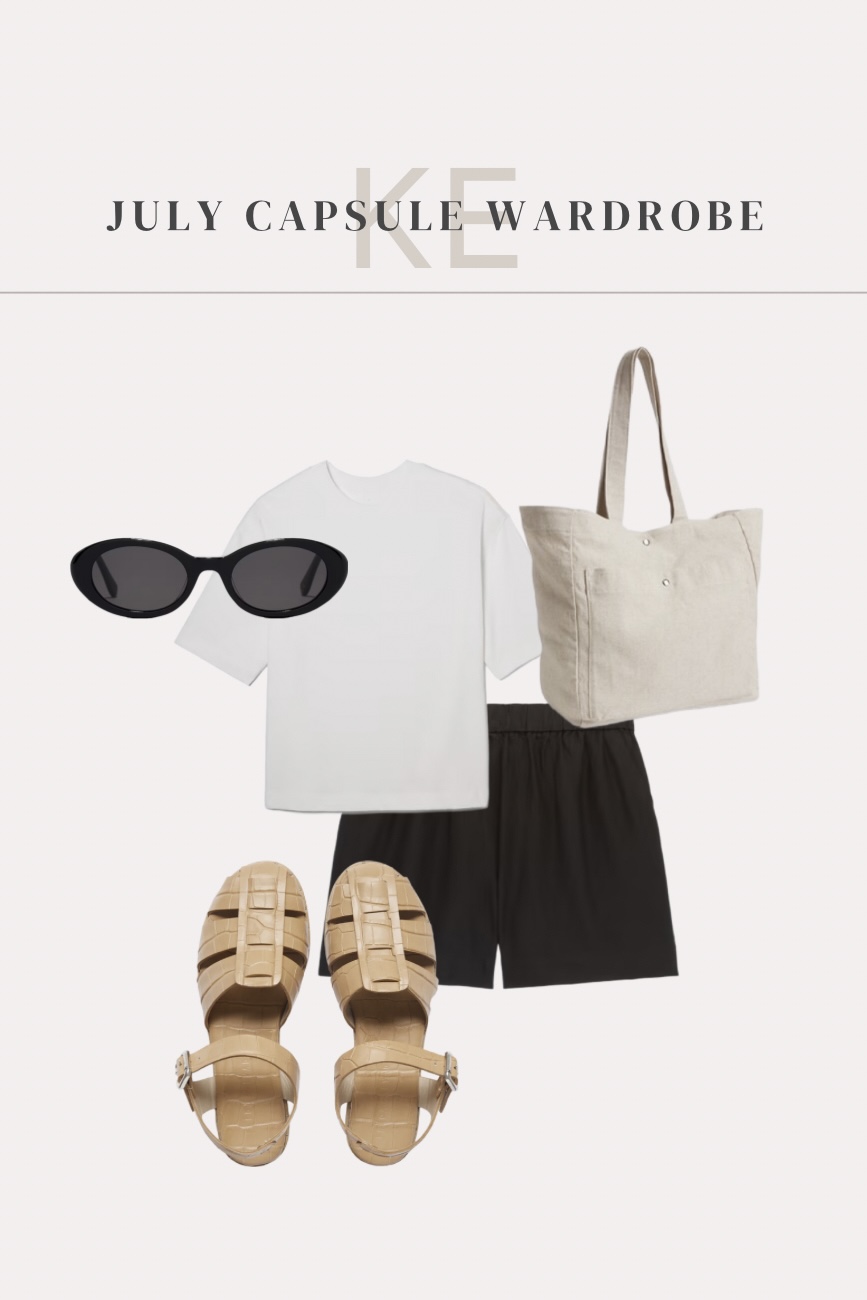 An outfit idea from my July capsule wardrobe