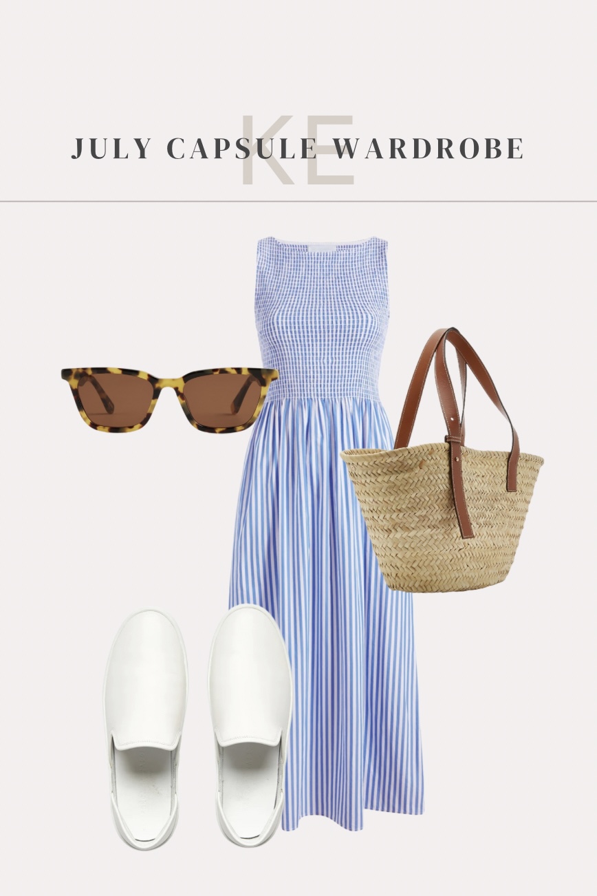 An outfit idea from my July capsule wardrobe