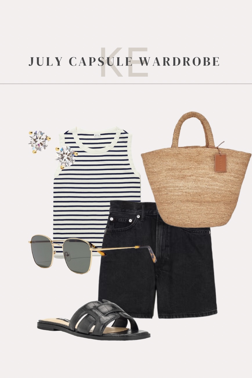 An outfit idea from my July capsule wardrobe