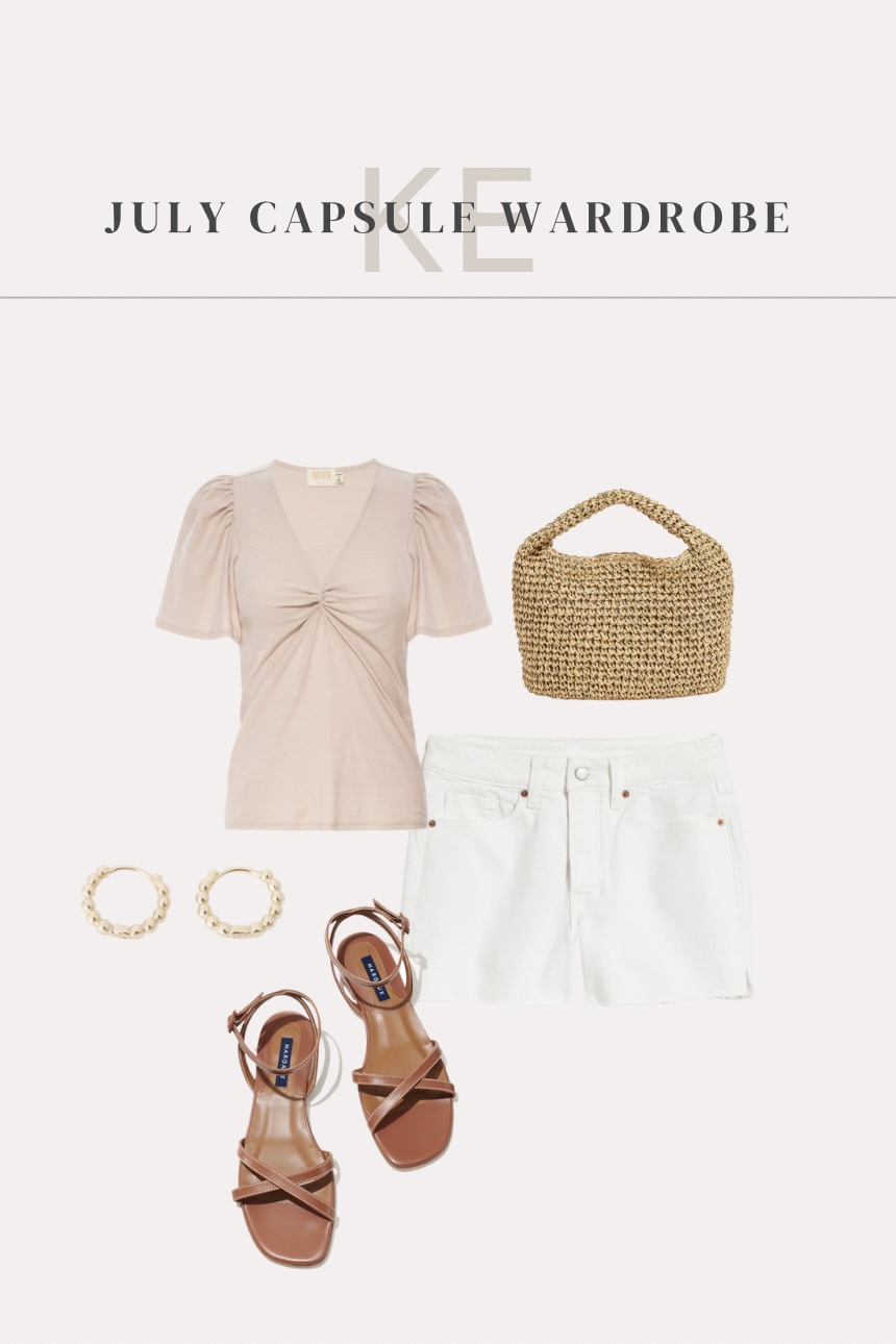 An outfit idea from my July capsule wardrobe